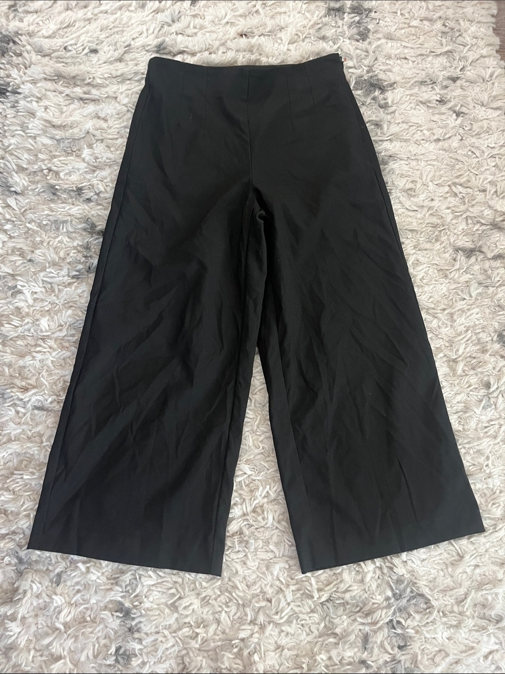 LOFT Black Wide-Leg Women's Pants crop